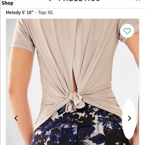 NWT Fabletics vivienne cross back tee